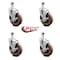 Service Caster 5 Inch High Temp Glass Filled Nylon 10mm Threaded Stem Caster Set with Brake SCC-TS20S514-GFNSHT-TLB-M1015-4 - alternate 4